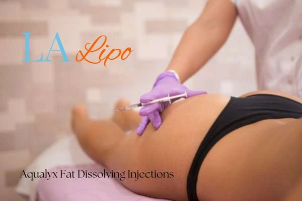 Woman having fat dissolving injections Runcorn on thighs