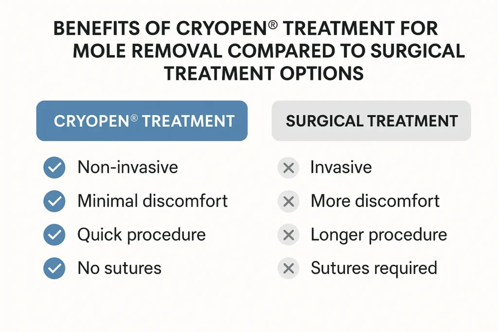 Benefits of professional mole-removal assessment at LA LIPO Runcorn